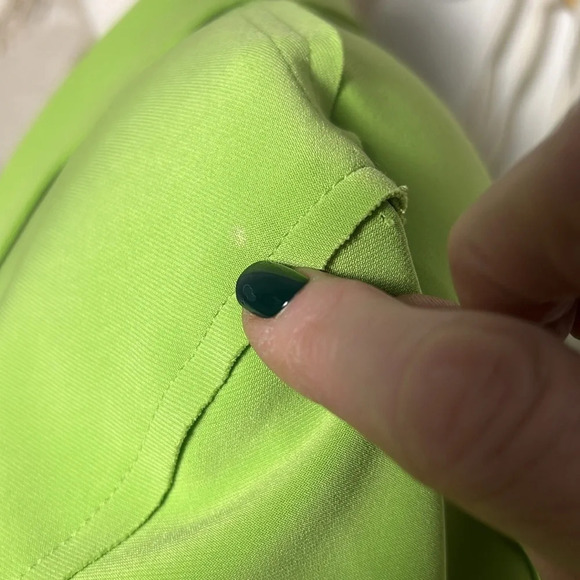 Norma Kamali Peak Lapels Single Breasted Blazer in Neon Green Size M/38 - Picture 7 of 15
